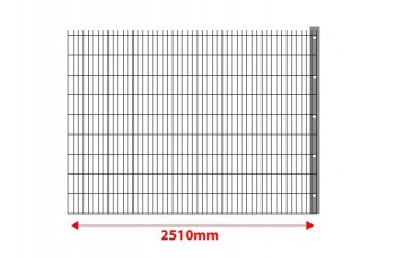 Erweiterung um 2,5 m mit Pfosten für 8-6-8 mm Stabmattenzaun Set 2030mm hoch