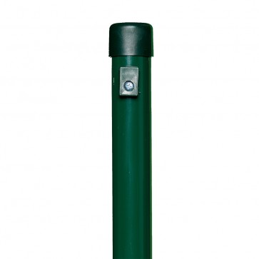 Zaunpfosten, Länge 2,6 m, grün, 38mm Durchmesser, für Maschendrahtzaun-Höhe 2,0 m