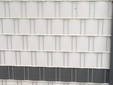 PVC Sichtschutzstreifen für Doppelstabmatten, schwere Ausführung, 50 m Rolle, Zink/Grau