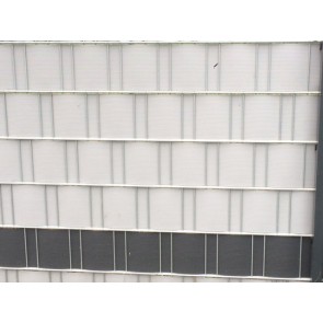 PVC Sichtschutzstreifen für Stabmatten, hellgrau, mittlere Ausführung